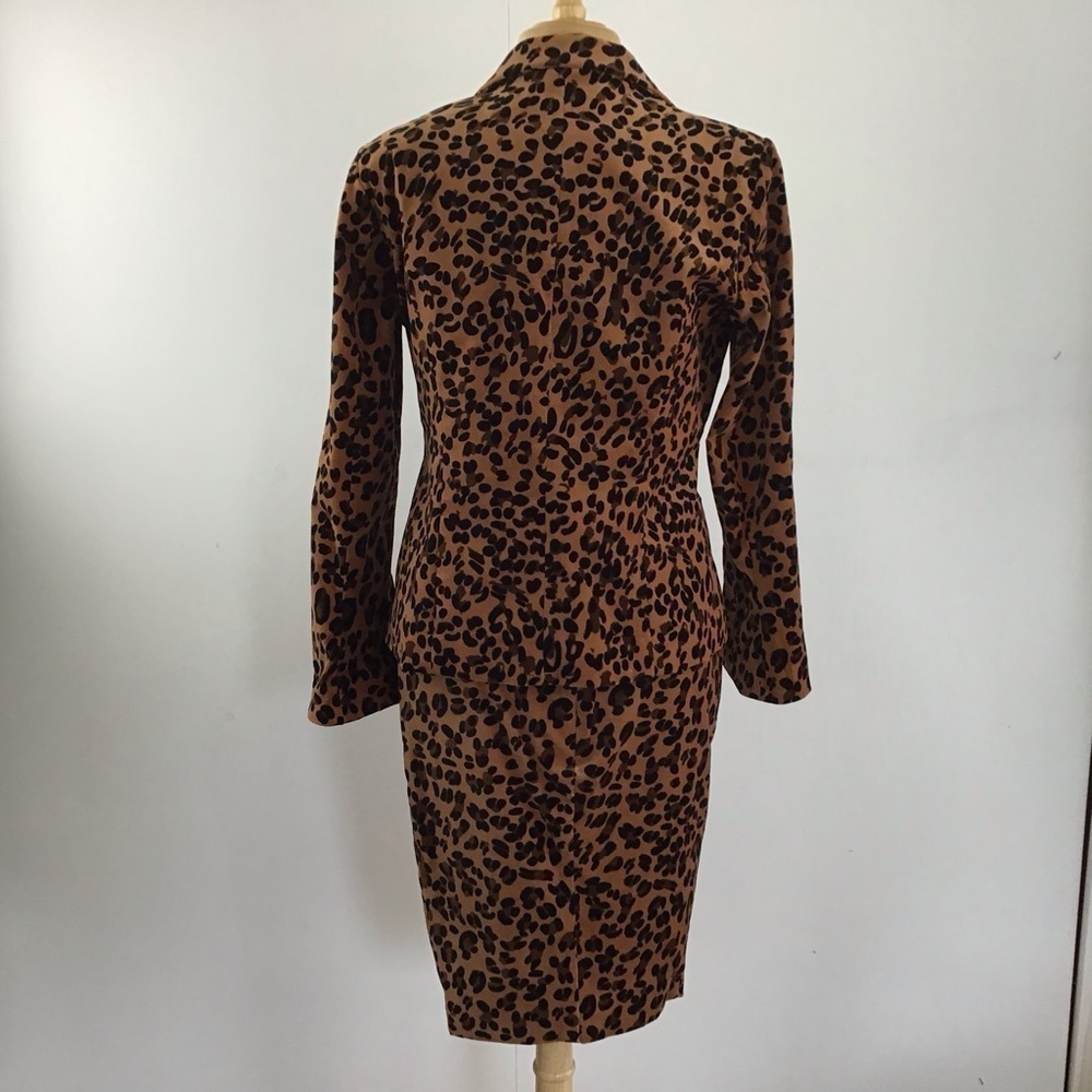 Suzanne Somers Collection vintage? Leopard print skirt suit pink lining … - Picture 4 of 15